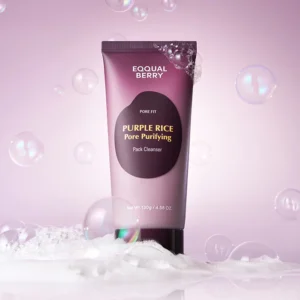 EQQUALBERRY - منظف ومسّك تنقية المسام بالأرز البنفسجي - 130 جم
