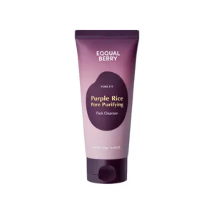 EQQUALBERRY - منظف ومسّك تنقية المسام بالأرز البنفسجي - 130 جم