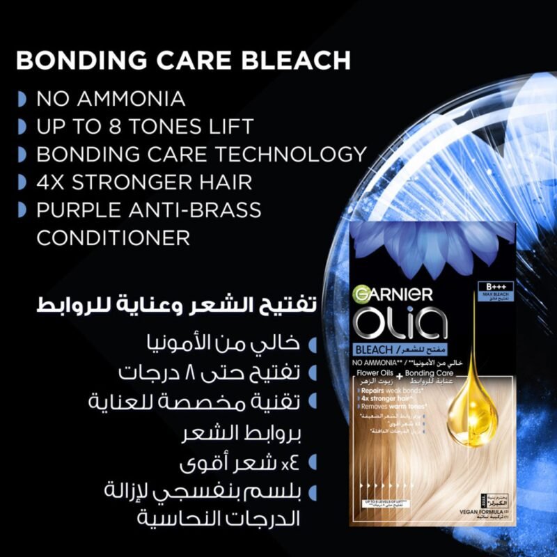 غارنييه مجموعة أوليا بي ++ ماكس بدون امونيا مبيض الكل في واحد والعناية بالترابط - 75جم