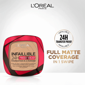 1677495025_21965_49995235_LOrealParisInfallibleMatteFoundationPowder24HFreshWear2-680x680 لوريال باريس بودرة اساس انفاليبل مطفي بتغطية 24 ساعة