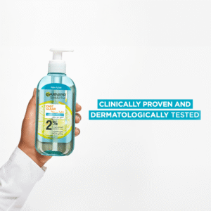 168 غارنييه سكين اكتيف غسول جل للتنظيف السريع بحمض الساليسيليك - 200 مل