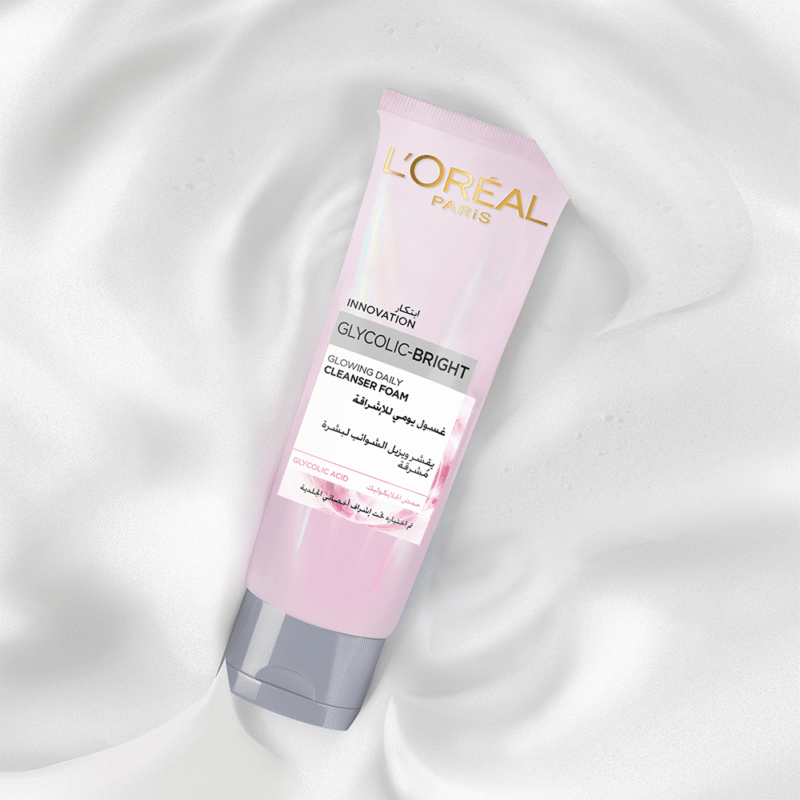 غسول يومي رغوي جليكوليك برايت للإشراقة من لوريال باريس - 100مل