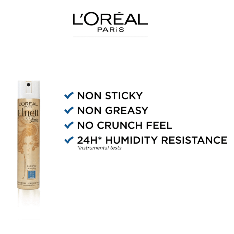 مثبت الشعر ايلنت ساتين قوي من لوريال باريس - 200 مل