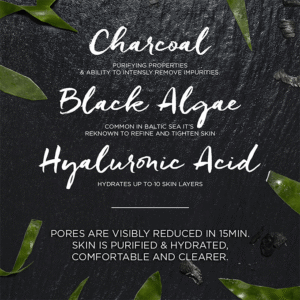 غارنييه قناع يرطب وينقي ويخفف مظهر المسامات بخلاصة الفحم النقي