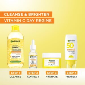 غارنييه كريم جل بفيتامين سي فاست برايت سكين اكتيف - 50 مل