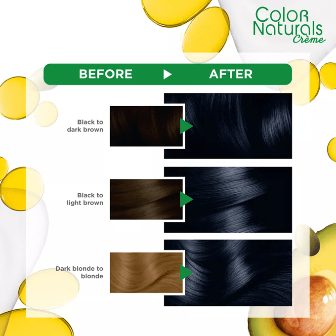 غارنييه صبغة كولور ناتشرلز كريم - اسود مزرق