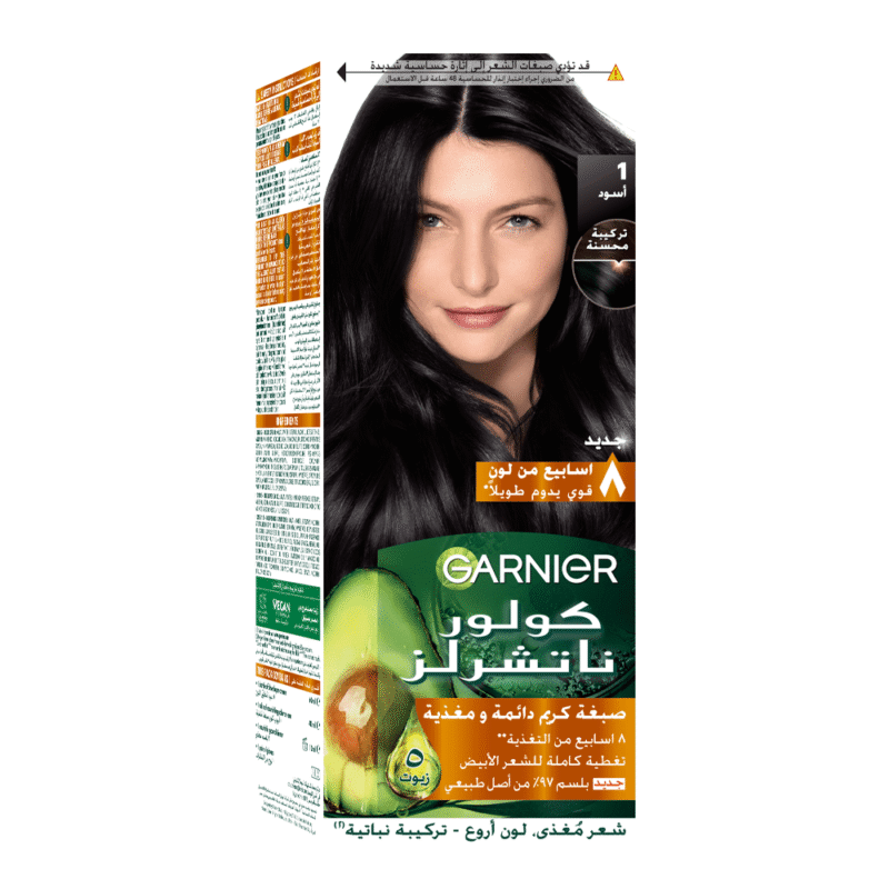 غارنييه صبغة كولور ناتشرلز كريم - اسود