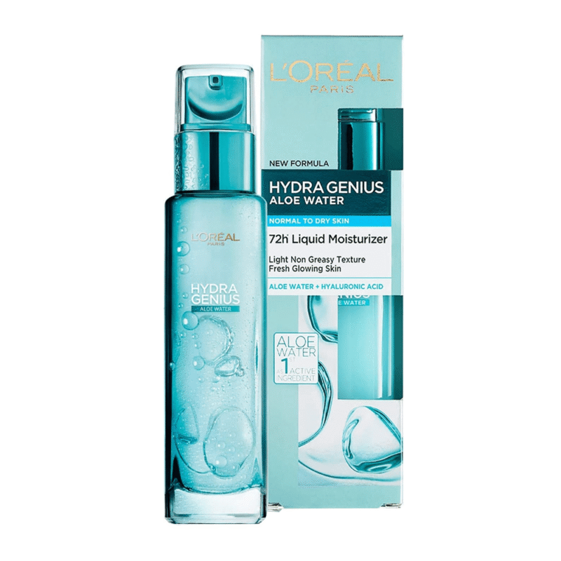 مرطب هيدرا جينيوس مع ماء الصبار للبشرة العادية إلى الجافة من لوريال باريس - 70مل