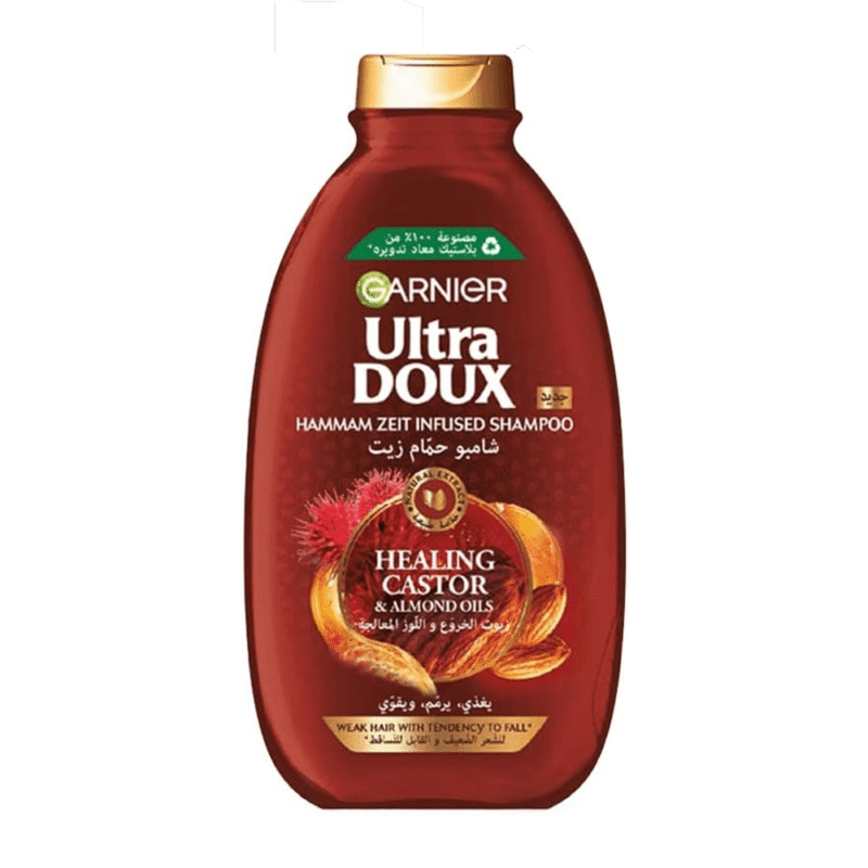 غارنييه شامبو الترا دو حمام زيت بزيت الخروع واللوز المعالج - 400مل