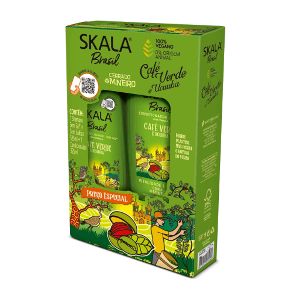 مجموعة شامبو وبلسم بالقهوة الخضراء البرازيلية من سكالا - 325 مل
