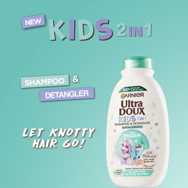 غارنييه شامبو وبلسم الترا دو 2 في 1 أوت دلكسي للأطفال فروزن - 400مل