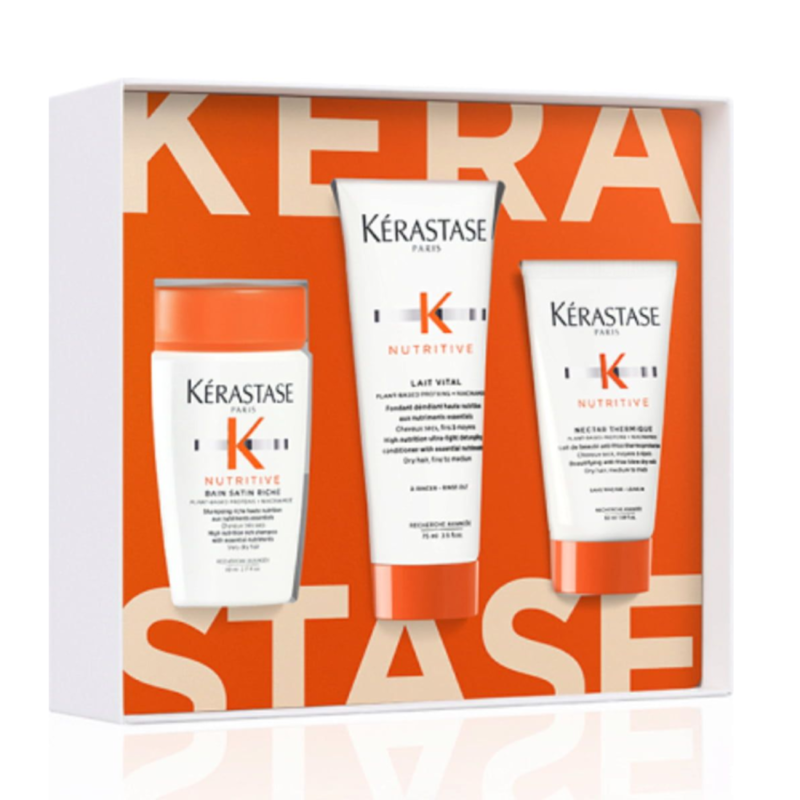 مجموعة السفر نوتريتف مغذية للشعر الجاف المعرض للتجعد من كيراستاس