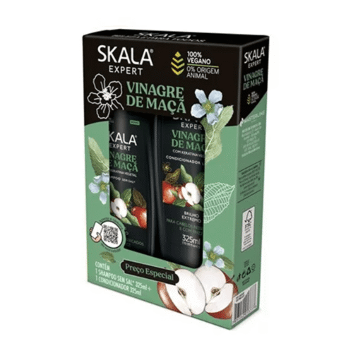 مجموعة شامبو وبلسم بخل التفاح والكيراتين من سكالا - 325 مل