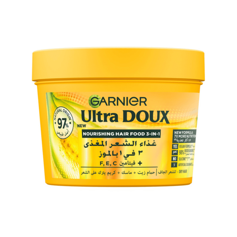 AA غارنييه ألترا دو قناع الشعر المغذي 3 في 1 بالموز - 390 مل