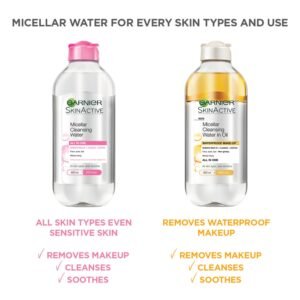 غارنييه ماء ميسيلار منظف غني بالزيت لإزالة المكياج - 400 مل