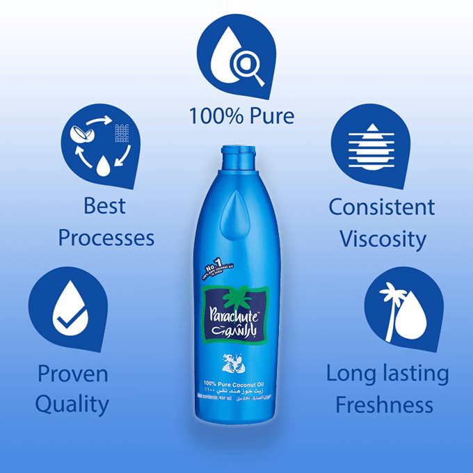 § زيت جوز هند نقي 100% من باراشوت - 450مل