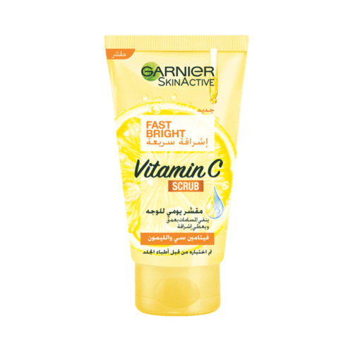 غارنييه مقشر الوجه سكين اكتيف إشراقة سريعة فيتامين سي والليمون - 150مل