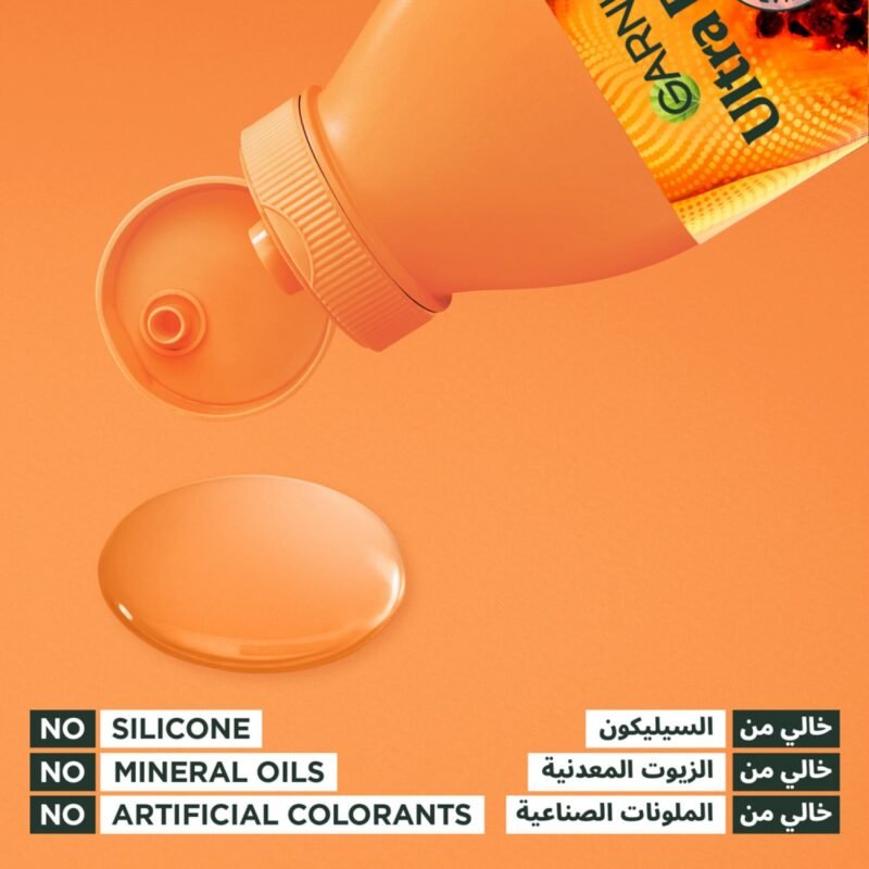 غارنييه ألترا دو شامبو مغذي للشعر بالبابايا لإصلاح الشعر التالف - 350 مل