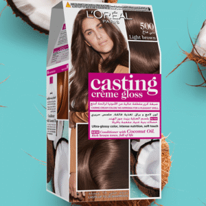 صبغة شعر كاستنغ كريم قلوس من لوريال باريس - 500 بني فاتح